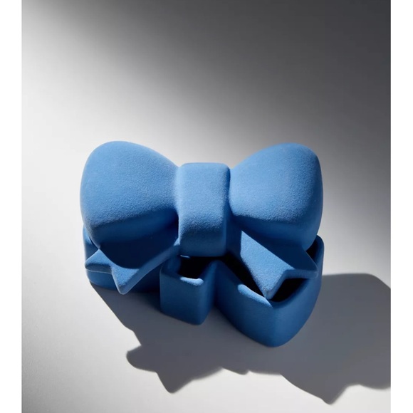 Urban Outfitters Blue Bow Flocked Trinket Box - Picture 7 of 9